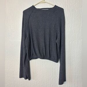Project Social T Charcoal Knit Top Women Size Medium